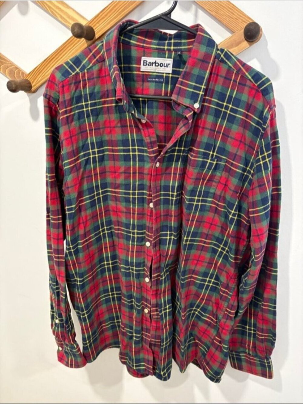 BARBOUR MENS TARTAN BUTTON DOWN SHIRT